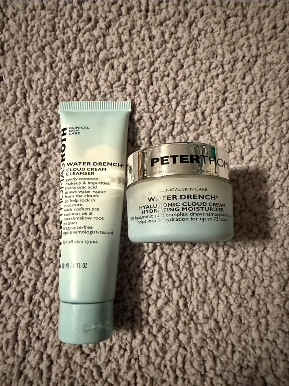 Peter Thomas Roth Water Drench Hyaluronic Cloud Cream Moisturizer and Face Wash